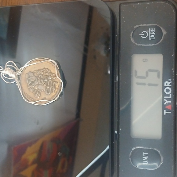 Rare Unique Medusa Coin Pendant Wrapped In Sterling Silver Wire. Sterling Silver - Picture 6 of 8